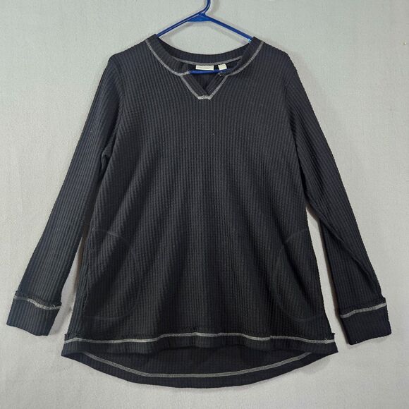 Lot of 4 LOGO Women's Large Tunic Tops Jersey and Henley Pockets Casual - Picture 2 of 9